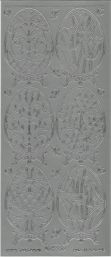 Sticker - Ostern - silber - 899