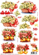 3D-Stanzbogen Weihnachtssterne von LeSuh (680.120)
