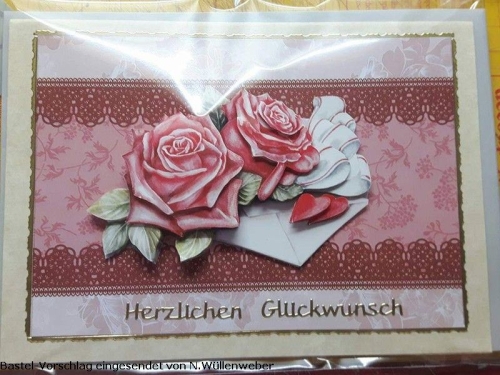 3D-Stanzbogen Rosen mit Herz von LeSuh (680.071)
