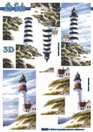 3D-Stanzbogen Metallic Leuchtturm von LeSuh (600.015)