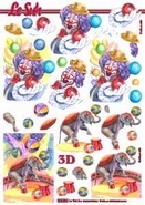3D-Stanzbogen Metallic Zirkus von LeSuh (600.004)