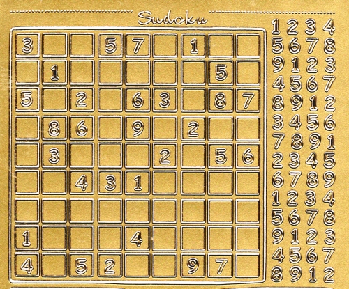 Sticker - Sudoku - gold - 1218