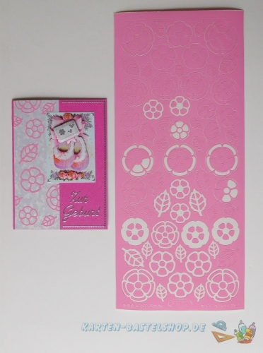 Sticker - Blumen - rosa - 1114