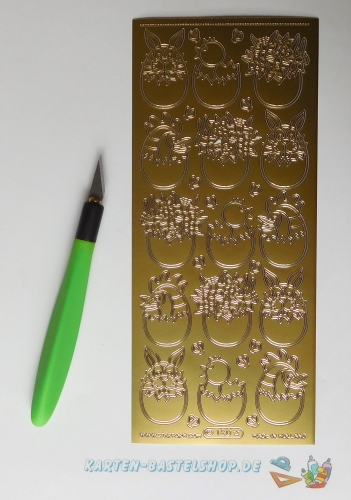 Sticker - Ostern - gold - 180