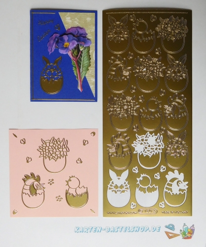 Sticker - Ostern - gold - 180