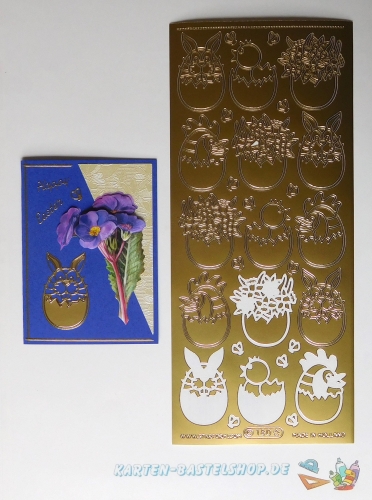 Sticker - Ostern - gold - 180