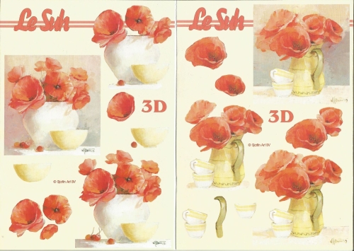3D-Buch A5 Wein und Blumen von LeSuh (345640)