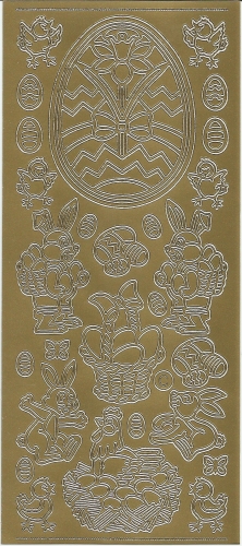 Sticker - Ostern - gold - 881