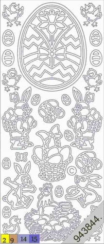Sticker - Ostern - gold - 881