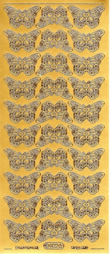 Sticker - Schmetterlinge 2 - gold - 822