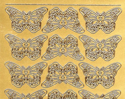 Sticker - Schmetterlinge 2 - gold - 822