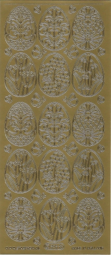 Sticker - Ostern - gold - 898
