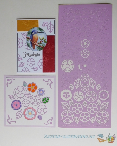 Sticker - Blumen - flieder - 1114