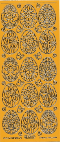 Sticker - Ostern - gelb-gold - 898