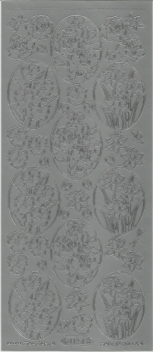 Sticker - Ostern - silber - 1124