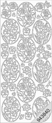 Sticker - Ostern - silber - 1124