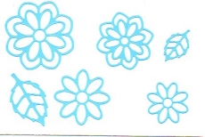 Sticker - Blumen 19 - hellblau - 1113