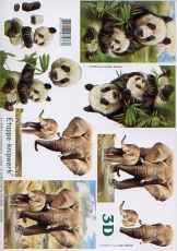 3D-Bogen Panda und Elefant von LeSuh (416964)