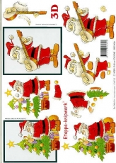3D-Bogen Weihnachtsmann mit Banjo von LeSuh (4169100)