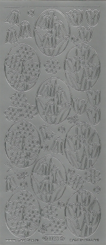 Sticker - Ostern - silber - 1123