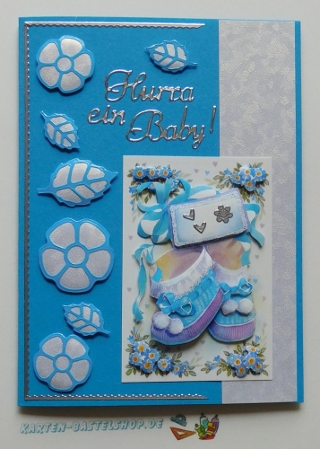 Sticker - Blumen - hellblau - 1114