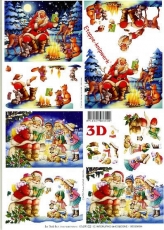 3D-Bogen Weihnachtsmann im Wald von LeSuh (4169102)