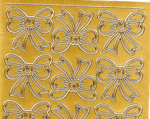 Sticker - Schleifen 2 - gold - 820