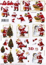 3D-Bogen Weihnachtsmnner klein von LeSuh (4169943)