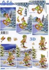 3D-Bogen Kind mit Ski von LeSuh (4169949)