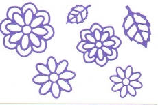 Sticker - Blumen 19 - violett - 1113