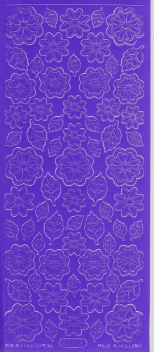Sticker - Blumen 19 - violett - 1113