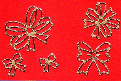 Sticker - Schleifen 1 - gold - 1111