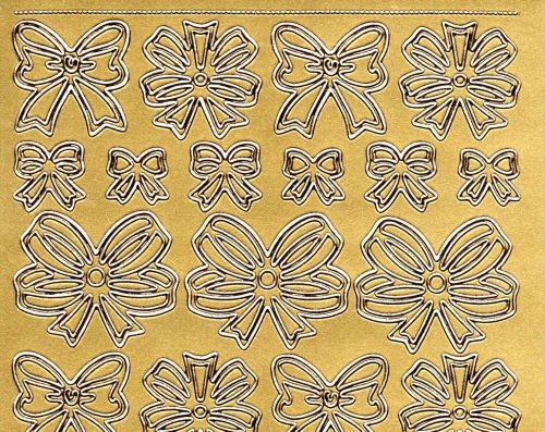 Sticker - Schleifen 1 - gold - 1111