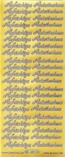 Sticker - Aufrichtige Anteilnahme - gold - 419