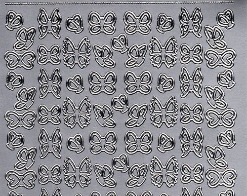 Sticker - Schmetterlinge 1 - silber - 1110