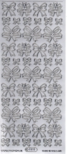 Sticker - Schleifen 1 - silber - 1111