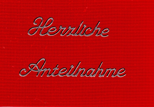 Sticker - Herzliche Anteilnahme - silber - 420