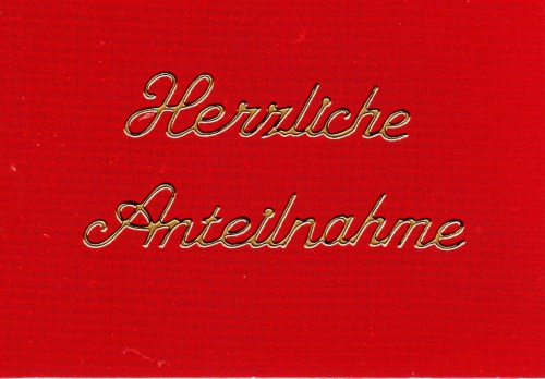 Sticker - Herzliche Anteilnahme - gold - 420
