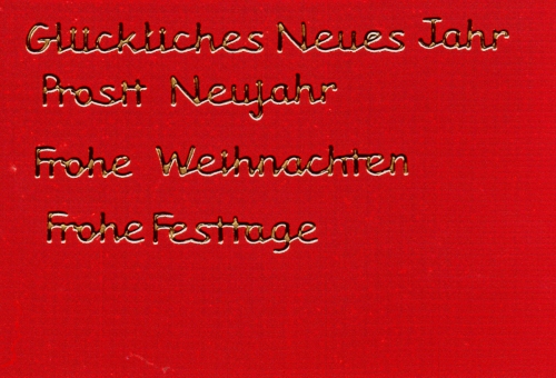 Sticker - Weihnachts- und Neujahrswnsche - gold - 457