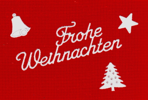 Sticker - Frohe Weihnachten - wei - 450