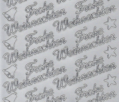 Sticker - Weihnachten - silber - 450
