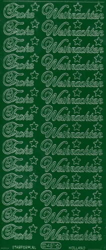 Sticker - Frohe Weihnachten - dunkelgrn - 451