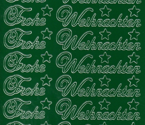 Sticker - Frohe Weihnachten - dunkelgrn - 451