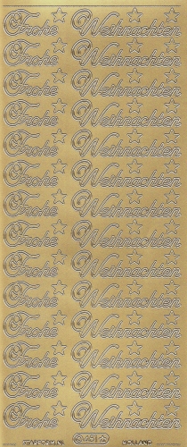 Sticker - Frohe Weihnachten - gold - 451