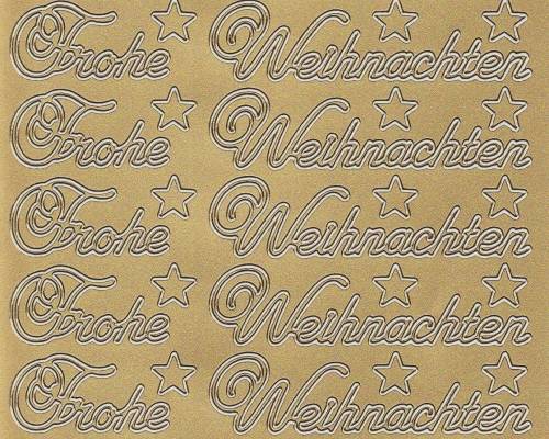 Sticker - Frohe Weihnachten - gold - 451