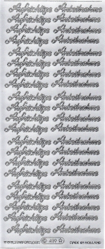 Sticker - Aufrichtige Anteilnahme - silber - 419