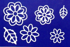 Sticker - Blumen 19 - wei - 1113