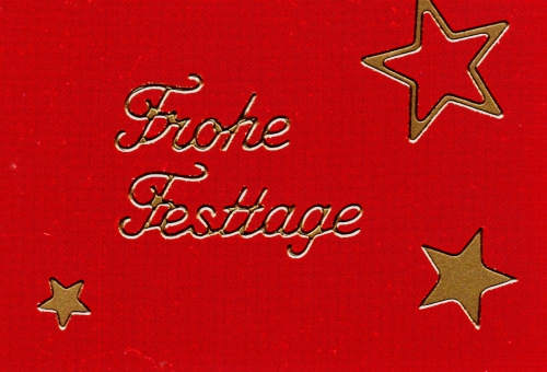 Sticker - Frohe Festtage - gold - 452