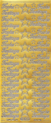 Sticker - Frohe Festtage - gold - 452