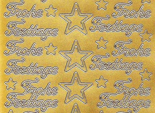 Sticker - Frohe Festtage - gold - 452